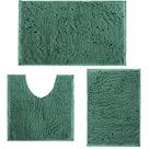 Conjunto de tapetes de banho RUN HELIX verde escuro, absorvente antiderrapante de 3 peças