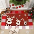 Conjunto de tapetes de porta de Natal Moucuny Deer Nature Coir Rug