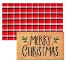 Conjunto de tapetes Duraaamo Capacho de Natal 40x70 cm Tapete xadrez 60x90 cm Conjunto de tapetes Duraaamo Capacho de Natal 40x70 cm Tapete xadrez 60x90 cm