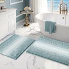 Conjunto de tapetes e tapetes de banheiro BSICPRO Chenille Bath Mat Sea Green