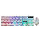 Conjunto de Teclado e Mouse Mecânico TX300 com Backlight Punk - Branco