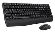 Conjunto de Teclado e Mouse Sem Fio Seenda COE200 Ergonômico Preto