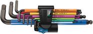 Conjunto de teclas L Wera 950 SPKL/9 SM HF multicolorido preto e laser