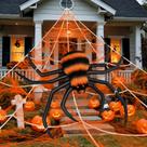 Conjunto de teia de aranha inflável de Halloween RJVW 102x5m 40in Spider