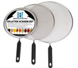 Conjunto de tela Splatter BitimexHome em aço inoxidável 20, 25, 28cm