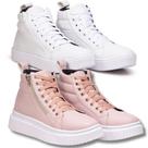 Conjunto De Tênis Femininos Em Rosa E Preto. Kit Tenis 2 Prs