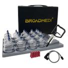 Conjunto de terapia com ventosas BROADMEDI+ Premium 19 xícaras com bomba e bastões