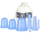 Conjunto de terapia com ventosas MAFLY, 7 unidades, silicone, anticelulite, azul