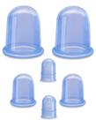 Conjunto de terapia com ventosas SHKIBY Silicone (kit de 6 peças) com copos faciais