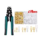Conjunto De Terminais De Crimpagem De Fio De Cobre 2.8 4.8 6.3mm Conectores Macho E Fêmea Tipo Pá