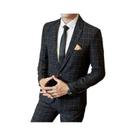 Conjunto De Terno Xadrez Casual Masculino Duas Peças M-5XL Sem Necessidade De Passar Roupa Ajuste