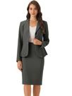 Conjunto de ternos Allegra K, blazer e saia lápis para mulheres, GG
