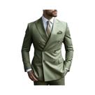 Conjunto De Ternos Formais Masculinos Para Casamento Com Lapela Pontiaguda E Blazer De Dois Botões,