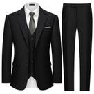 Conjunto de ternos MAGE MALE, 3 peças, slim fit, smoking, formatura, casamento, preto