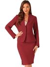Conjunto de ternos para roupas femininas de escritório de negócios Allegra K Burgundy