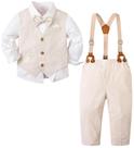 Conjunto de ternos Sangtree Linen Blend Vest, camiseta borboleta 18-24M