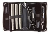 Conjunto de tesouras de cabeleireiro Olivia Garden SilkcutPro 6,5" com estojo
