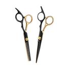Conjunto de tesouras para cortar cabelo Black Gold 6 polegadas Professional
