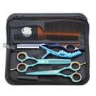 Conjunto de tesouras para cortar cabelo Purple Dragon de 14 cm com navalha e estojo Conjunto de tesouras para cortar cabelo Purple Dragon de 14 cm com navalha e estojo