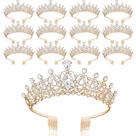 Conjunto de tiara e coroa de princesa Loetere Crystal para mulheres x12 Conjunto de tiara e coroa de princesa Loetere Crystal para mulheres x12