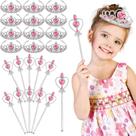 Conjunto de tiara e varinha Lenwen Crown com acessórios de vestir para princesas