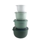Conjunto de tigelas de mistura COOK WITH COLOR Prep com tampas, 8 unidades de sálvia