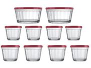 Conjunto de Tigelas de Vidro 10 Peças Copo Americano Tigela Americano