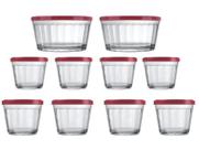 Conjunto de Tigelas de Vidro 10 Peças Copo Americano Tigela Americano