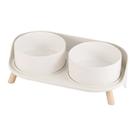 Conjunto de tigelas elevadas de cerâmica para cães AHX Double 2 x 850 ml Conjunto de tigelas elevadas de cerâmica para cães AHX Double 2 x 850 ml