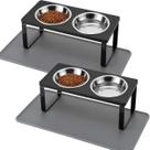 Conjunto de Tigelas Elevadas em Aço Inoxidável Summark, 2 Unidades