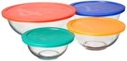 Conjunto de tigelas Pyrex Smart Essentials Glass com tampas de plástico, 8 unidades