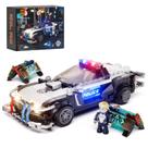 Conjunto de tijolos de construção FUNWHOLE Police Patrol Car com 372 unidades