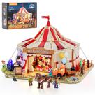 Conjunto de tijolos de construção Lumibricks Travelling Circus w/ Lights 1962 unidades