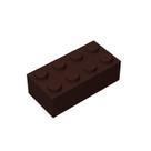 Conjunto de tijolos de construção TTEHGB TOY 2x4 500 peças de jujuba marrom