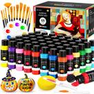 Conjunto de tinta acrílica POPYOLA 48 cores 60mL com pincéis e paleta