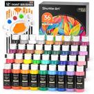 Conjunto de tinta acrílica Shuttle Art 36 cores com pincéis e paleta Conjunto de tinta acrílica Shuttle Art 36 cores com pincéis e paleta