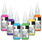 Conjunto de tinta alcoólica Marabu Metallic 20mL 6 cores para resina