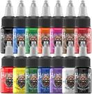 Conjunto de Tinta para Tatuagem Hawink TI203 - 15ml, 14 Cores