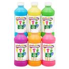 Conjunto de tintas: colorações fluorescentes, simplesmente lavável, 240 ml x6