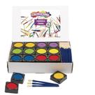 Conjunto de tintas Colorations TEMPAK Tempera Cake 36 peças com pincel