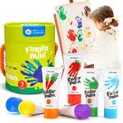 Conjunto de Tintas para Dedos Jar Melo Safe - 7 Cores, 60ml - Ideal para Crianças
