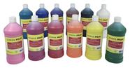 Conjunto de tintas Tempera School Smart Lavável 960 ml, sortido em 12 cores
