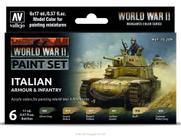 Conjunto de Tintas Vallejo Cores de Blindados e Infantaria Italiana da Segunda Guerra Mundial