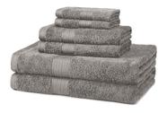 Conjunto de toalhas Amazon Basics Oversize 100% algodão, 6 peças, cinza