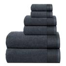 Conjunto de toalhas Belizzi Home 100% algodão ultramacio, pacote com 6 unidades, cinza