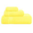 Conjunto de toalhas Belizzi Home Ultra Soft, pacote com 3, algodão, amarelo limão