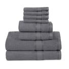 Conjunto de toalhas Casa Lino Premium 100% algodão 8 peças - preto