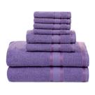 Conjunto de toalhas Casa Lino Premium 8 peças 100% algodão roxo