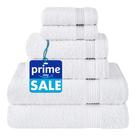 Conjunto de toalhas Cotton Paradise 6 peças 100% algodão branco turco Conjunto de toalhas Cotton Paradise 6 peças 100% algodão branco turco