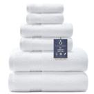Conjunto de toalhas COZYART branco de algodão turco 650 g/m2 6 unidades